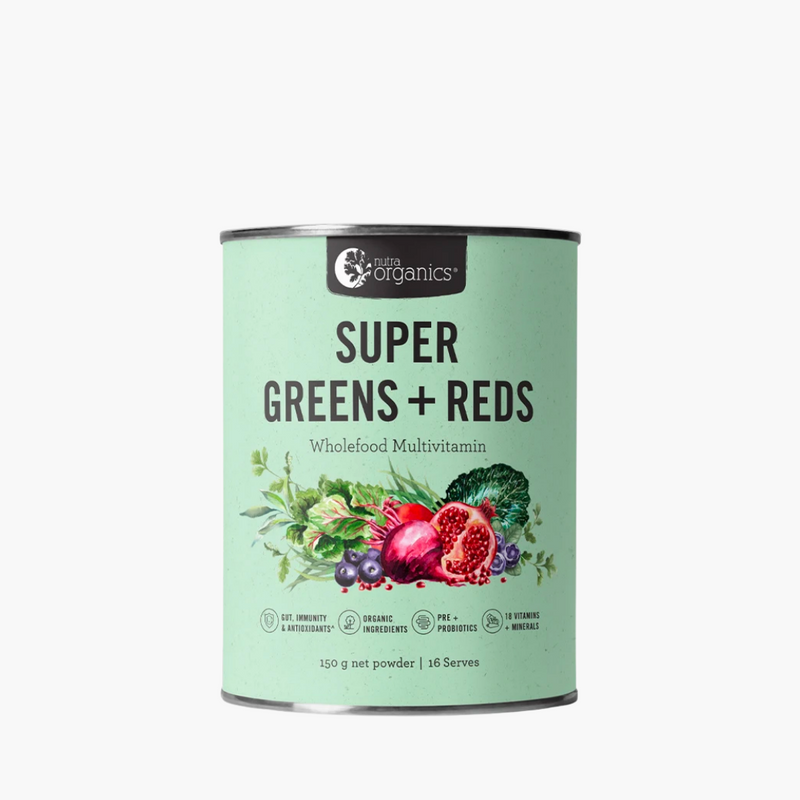 Nutra Organics Super Greens + Reds (150g) - GoodMates Fine Food