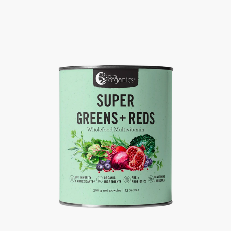 Nutra Organics Super Greens + Reds (300g) - GoodMates Fine Food