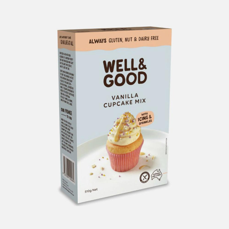Well & Good Vanilla Cup Cake Mix 510g - GoodMates Fine Food